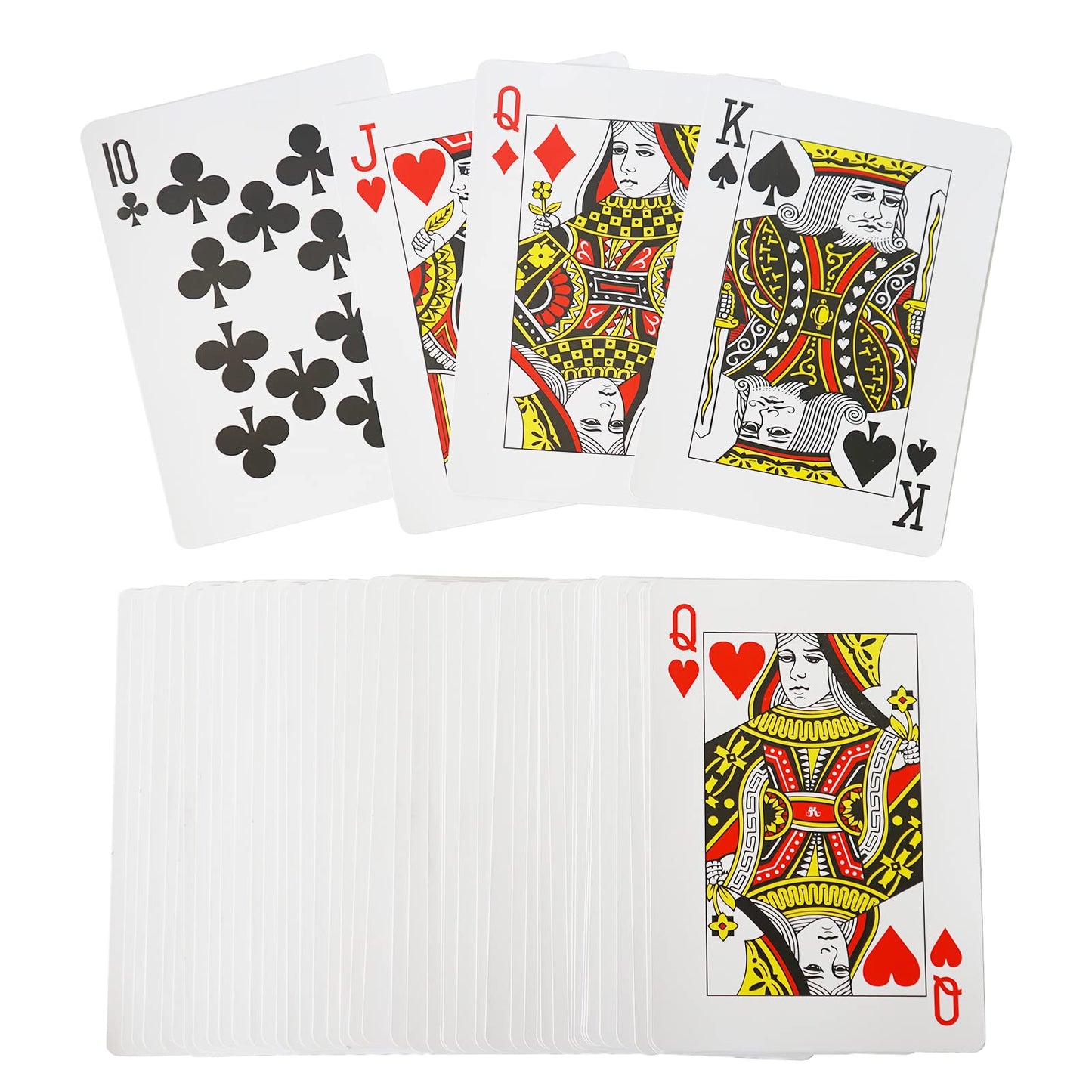 Yuanhe Jumbo Deck of Playing Cards – Giant 10.5 x 14.5 Inch Cards for Casino Parties