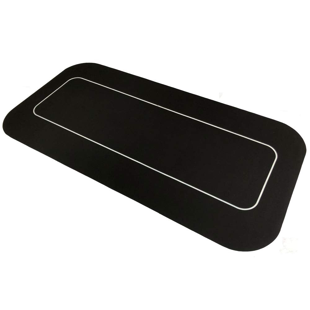 Yuanhe 70 x 35 in Portable Rectangle Poker Table Top – Sure Stick Rubber Foam (Black)