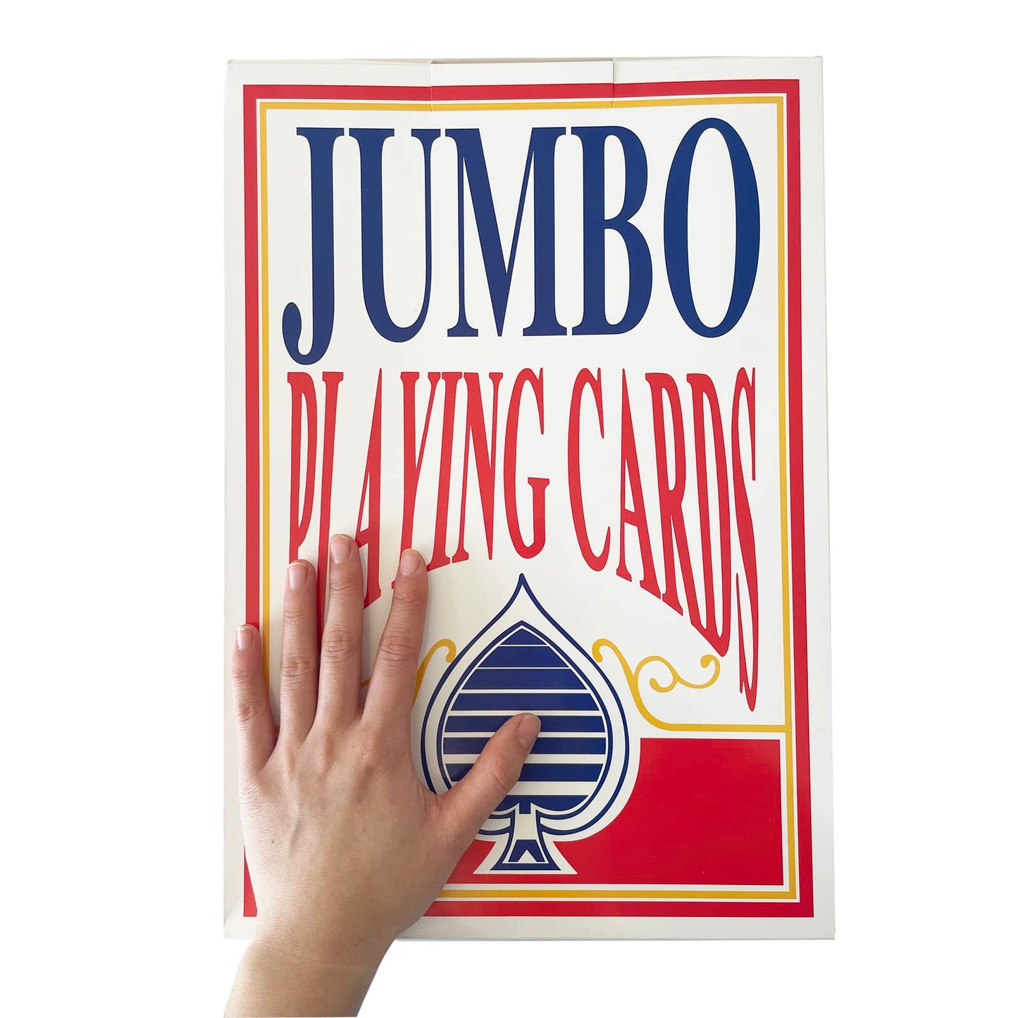 Yuanhe Jumbo Deck of Playing Cards – Giant 10.5 x 14.5 Inch Cards for Casino Parties