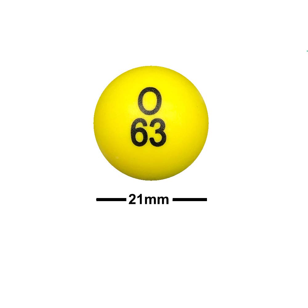 Yuanhe 0.8 Inch Bingo Balls – 75 Count for Jumbo Cages & Boards