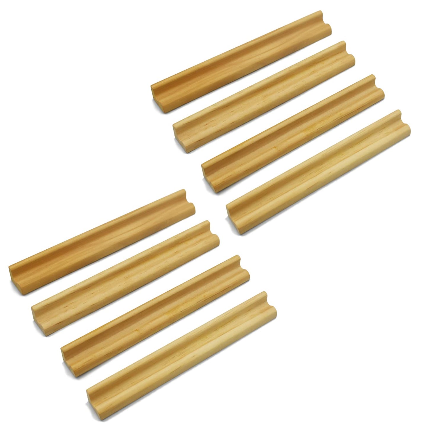 Yuanhe Scrabble Tile Holders – Wooden 8-Pack Rack Set for Games & Crafts