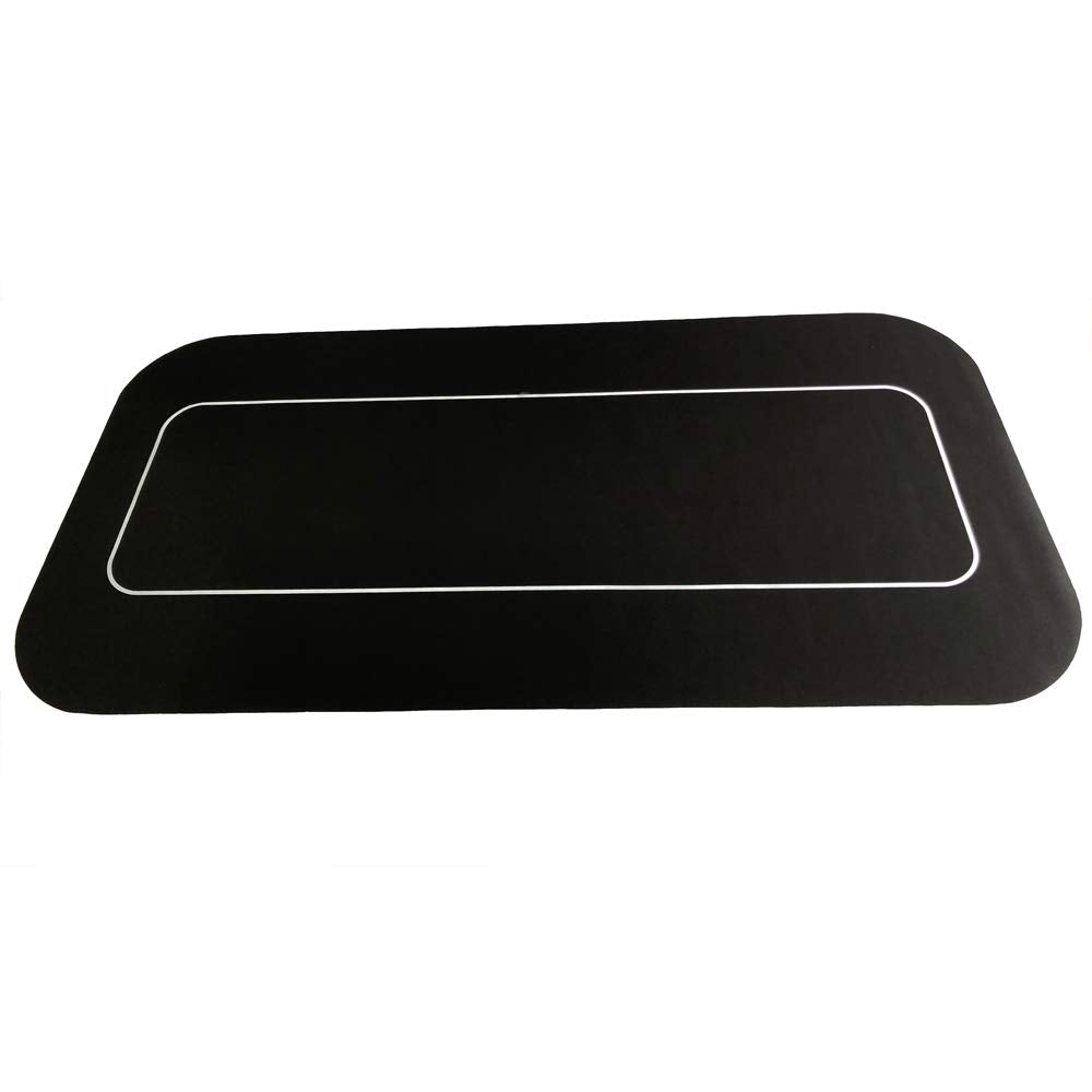 Yuanhe 70 x 35 in Portable Rectangle Poker Table Top – Sure Stick Rubber Foam (Black)