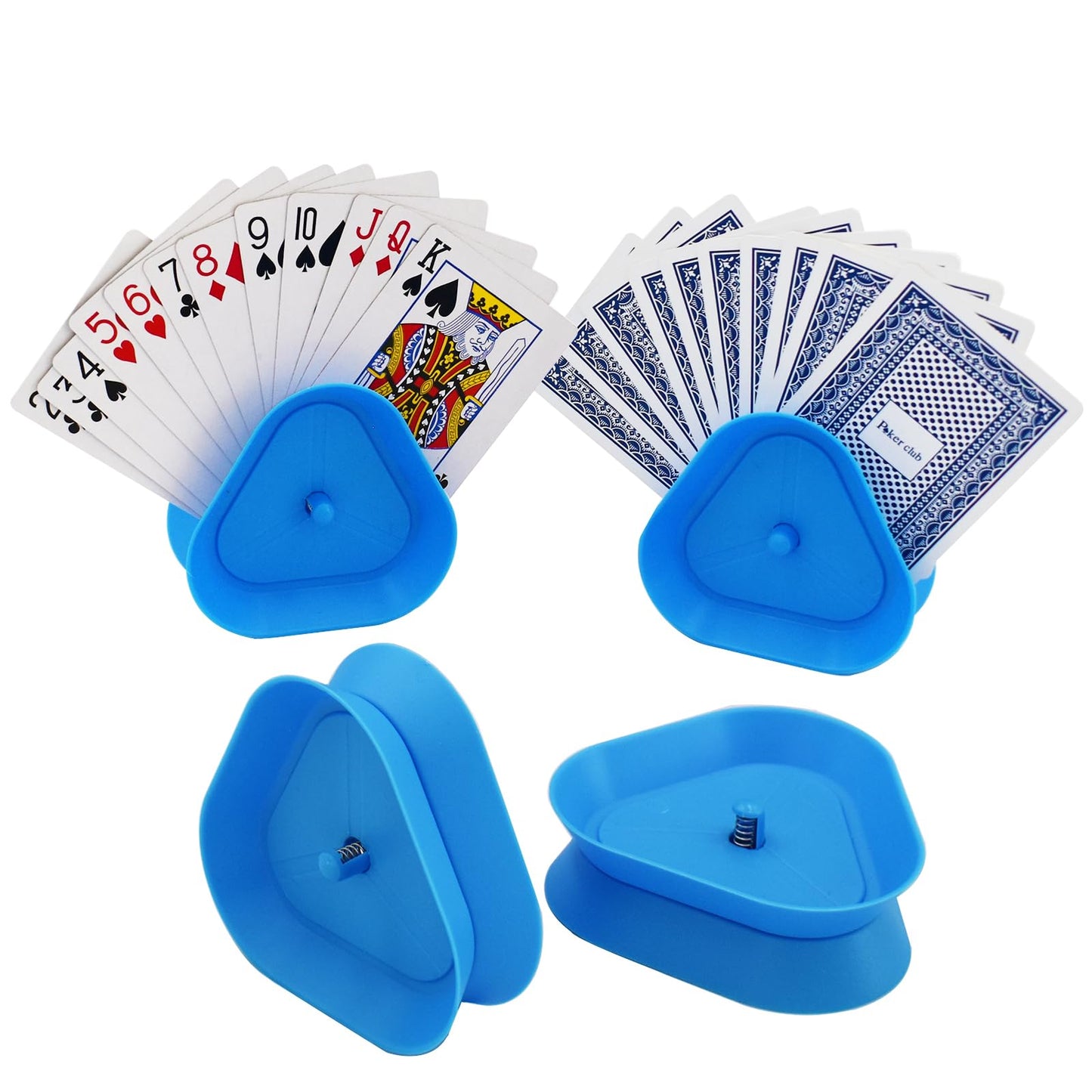 Yuanhe Triangle Hands-Free Card Holders – 4 Pack for Poker & Family Games