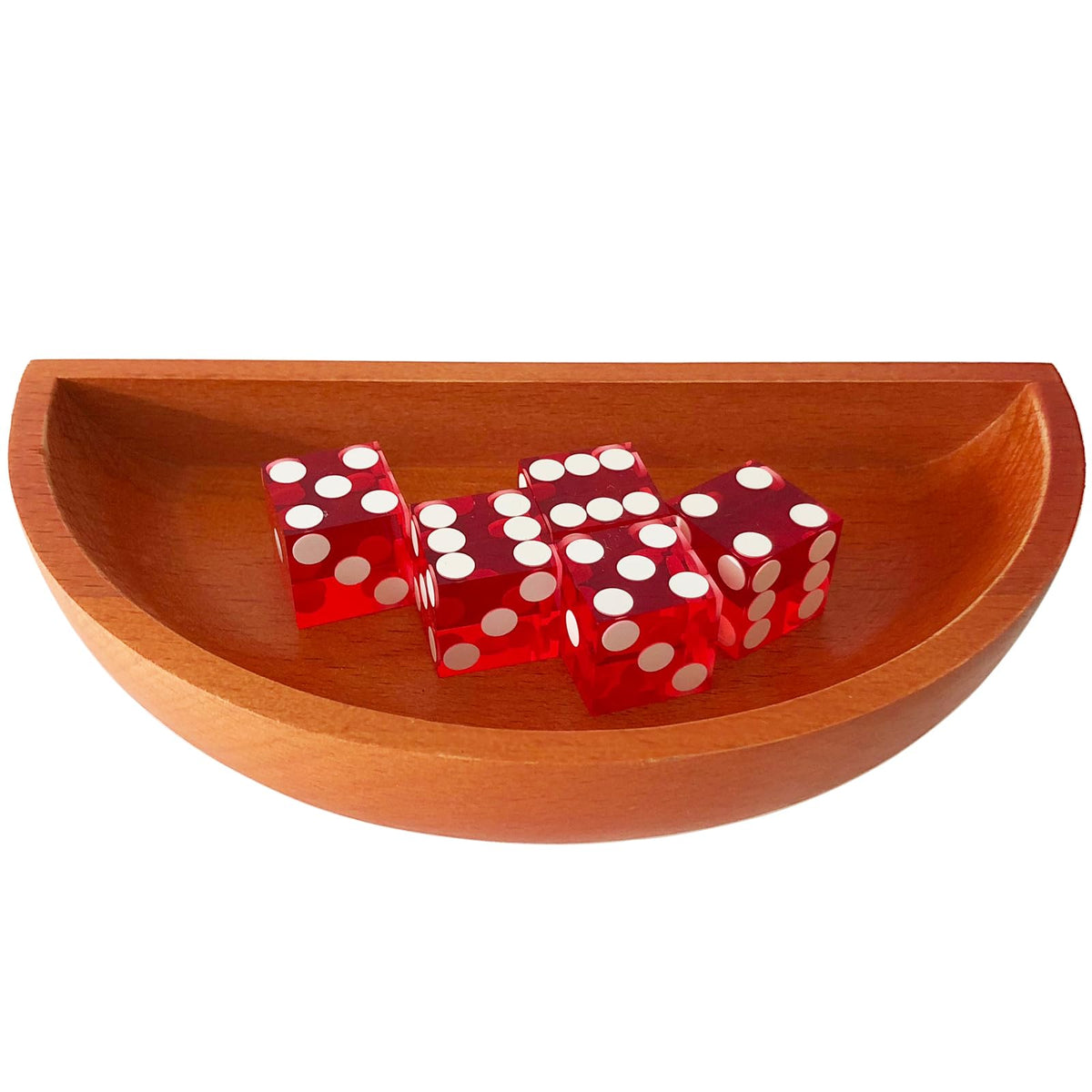 Yuanhe Craps Dice Boat Tray – Wood Casino Dice Bowl Holder for Home & Casino Tables
