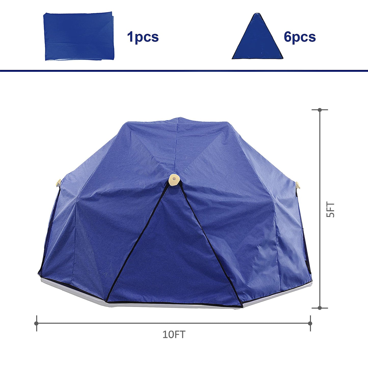 YuAnWe 10ft Dome Canopy Cover for Outdoor Play — UV-Resistant, Breathable, Washable