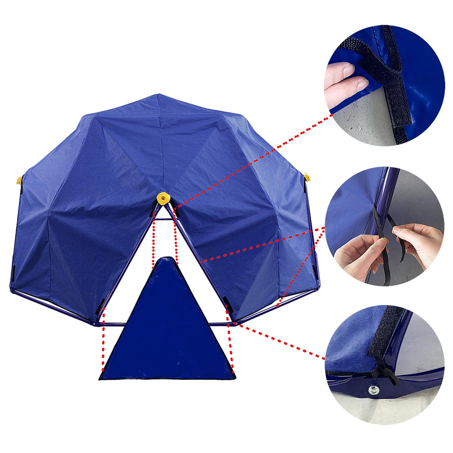 YuAnWe 10ft Dome Canopy Cover for Outdoor Play — UV-Resistant, Breathable, Washable