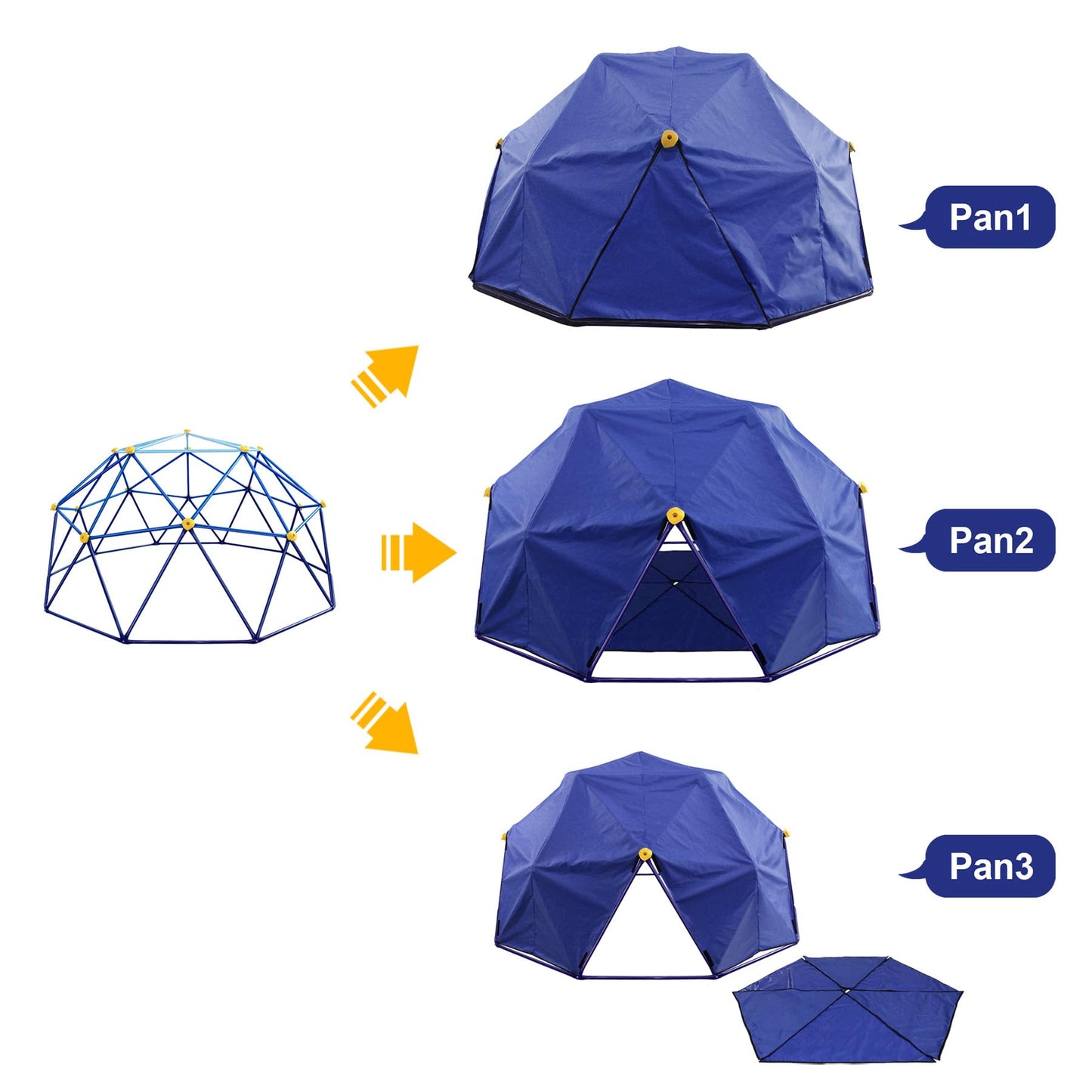 YuAnWe 10ft Dome Canopy Cover for Outdoor Play — UV-Resistant, Breathable, Washable