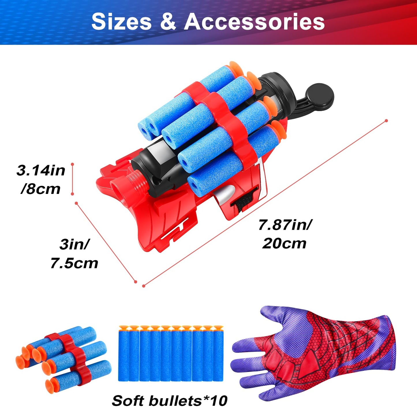 YUCCKYOU Realistic Spider Soft Bullet Shooter — Wrist Cosplay Blaster for Kids 8+
