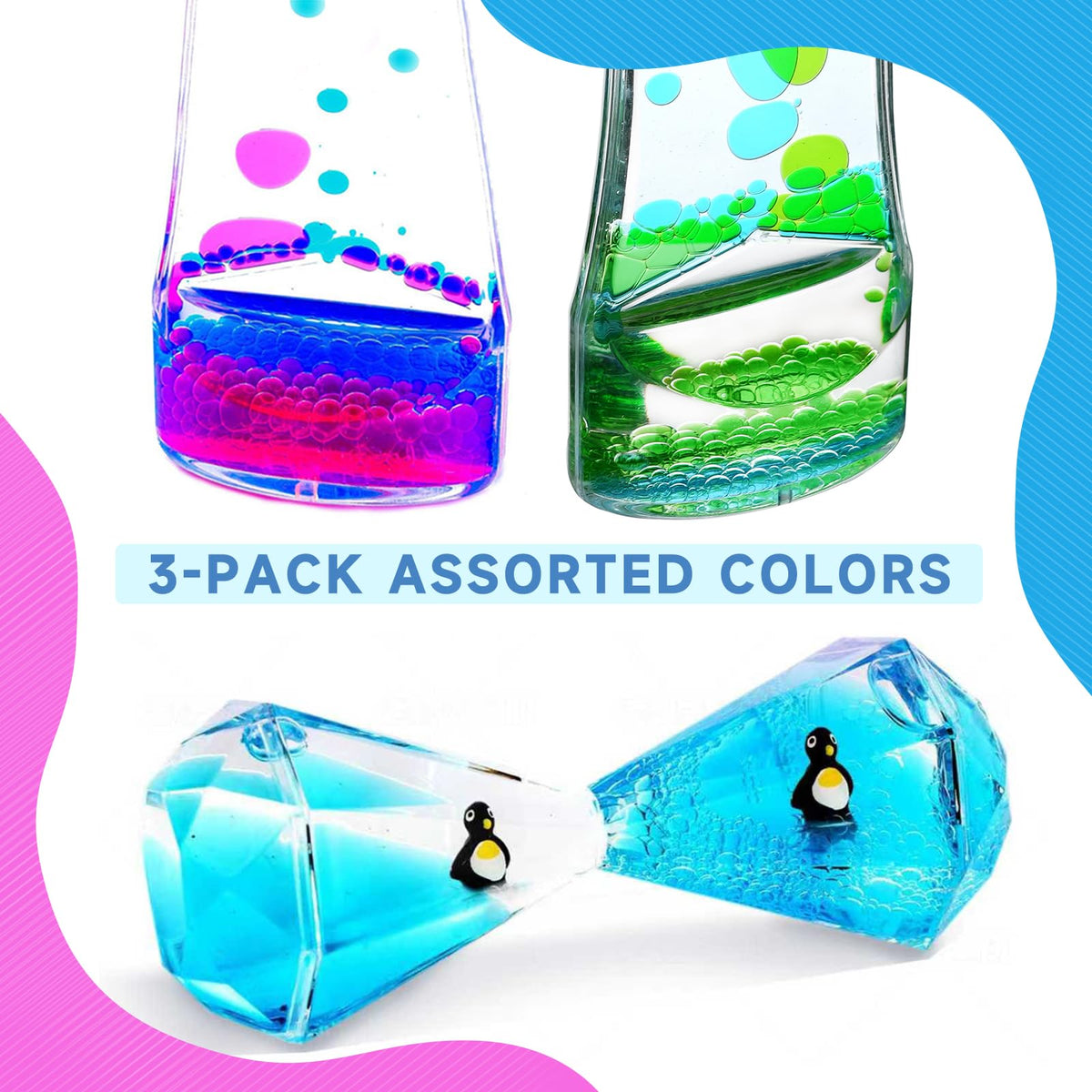 YUE MOTION Liquid Motion Bubbler – Calming Fidget Desk Toy for Kids & Adults