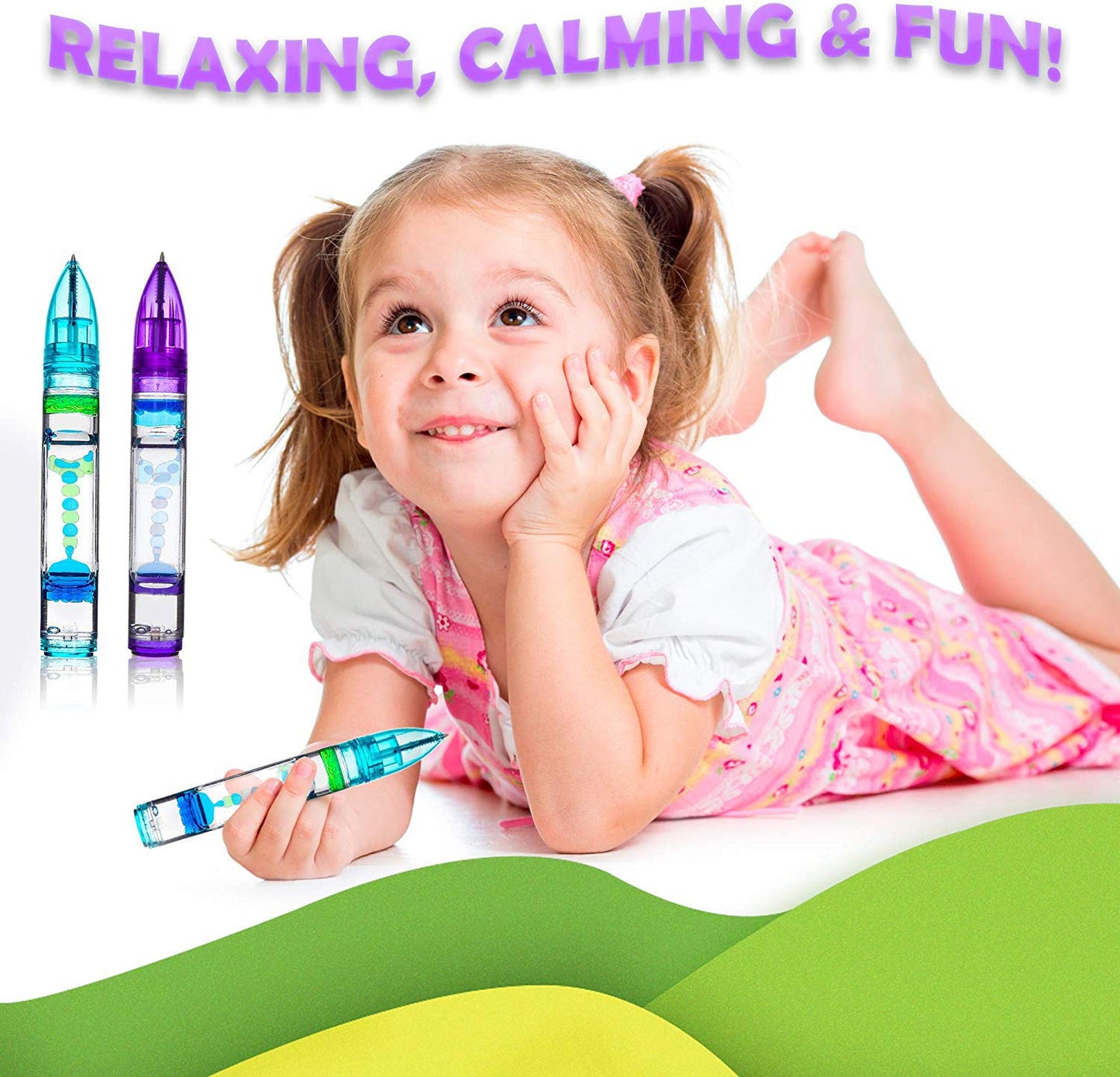 Yue Motion Lava Pens – Colorful Fidget Desk Toys for Focus & Relaxation (2 Pack)