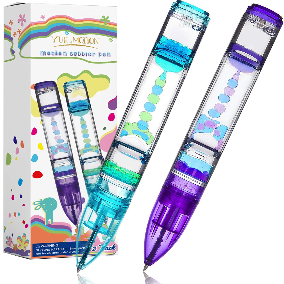 Yue Motion Lava Pens – Colorful Fidget Desk Toys for Focus & Relaxation (2 Pack)