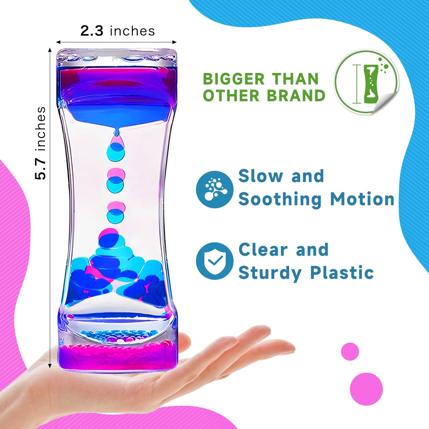 YUE MOTION Liquid Motion Bubbler – Calming Fidget Toy for Focus, Stress Relief, Desk Decor
