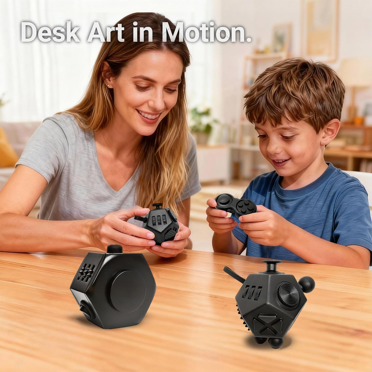 YUFENGBY Fidget Cube 4-Pcs Set – Rotating Sensory Cubes for Focus