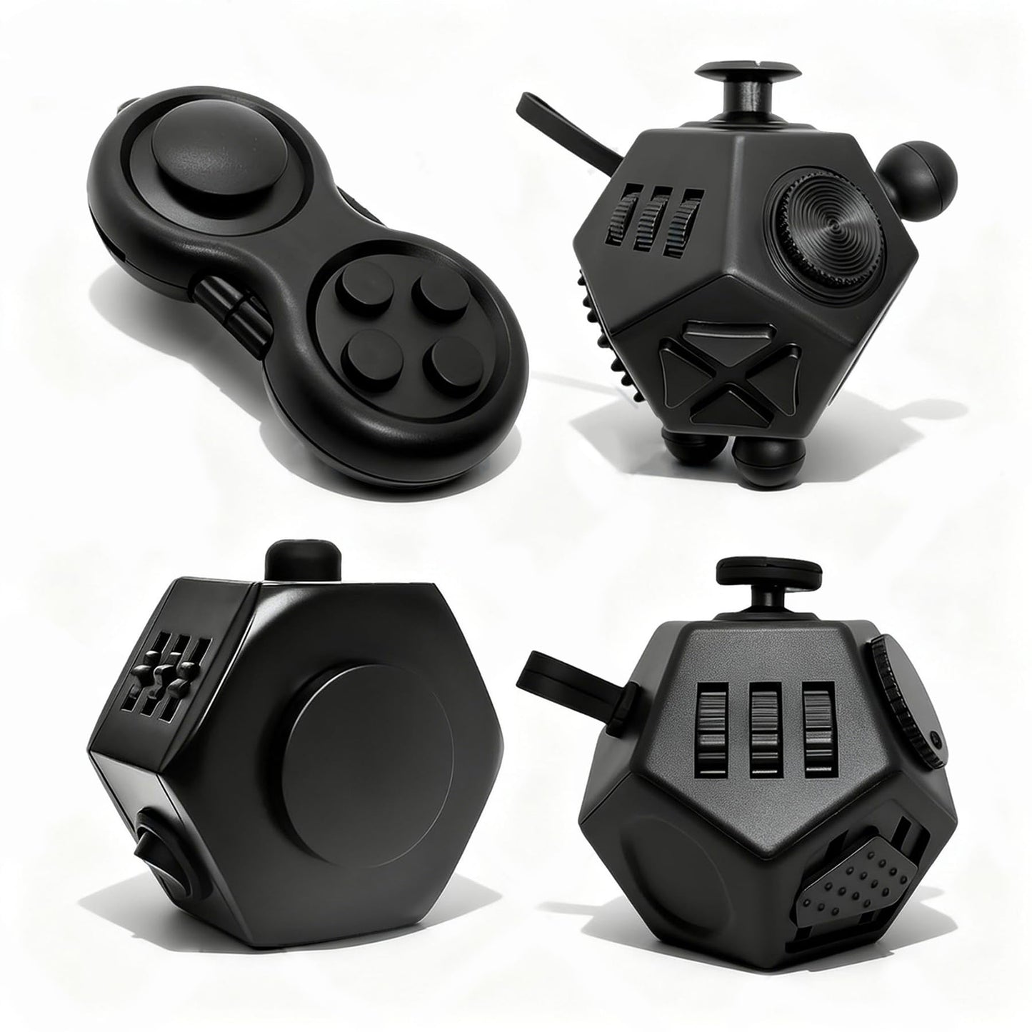 YUFENGBY Fidget Cube 4-Pcs Set – Rotating Sensory Cubes for Focus