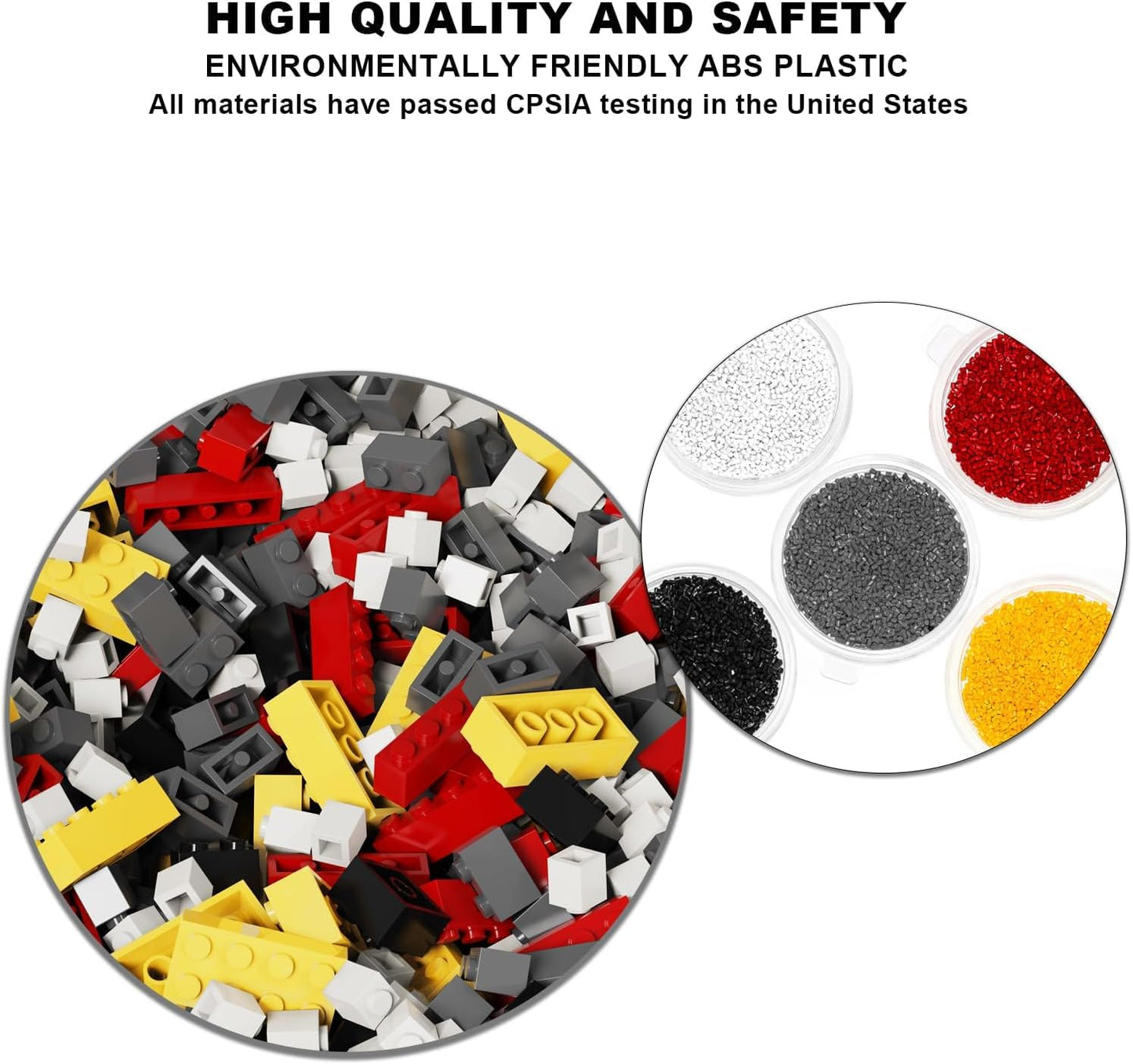 YUJHITP 100 Piece Classic Building Blocks – LEGO Compatible Black Bricks in Bulk