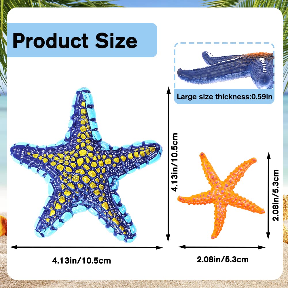 YUJUN 16-Piece Big Diving Starfish Pool Toys – 2 Sizes, Soft Rubber