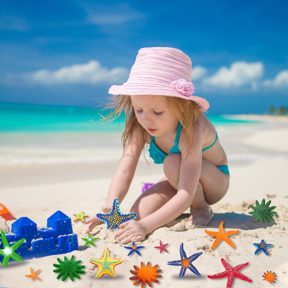 YUJUN 16-Piece Big Diving Starfish Pool Toys – 2 Sizes, Soft Rubber