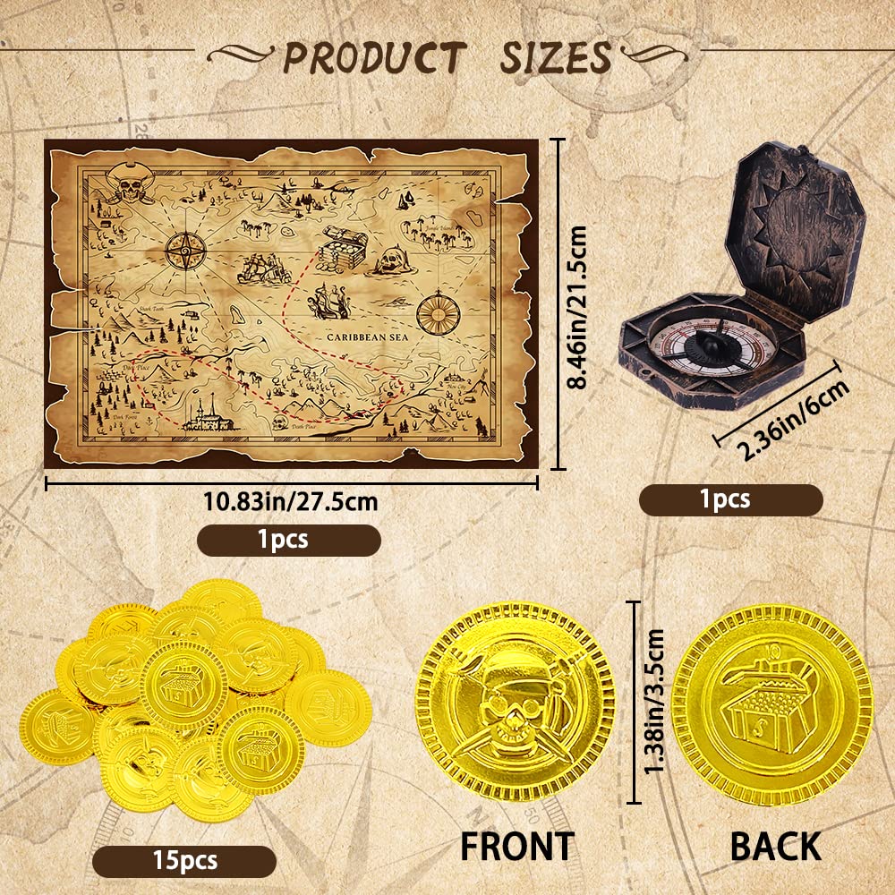 YUJUN Diving Gem Pirate Toys - Colorful Pool Diamonds & Treasure Chest Set
