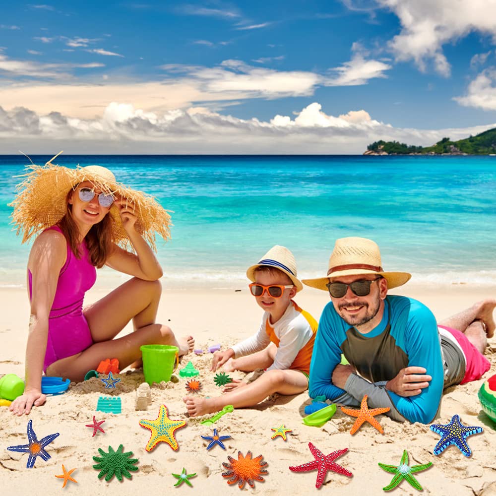 YUJUN 16-Piece Big Diving Starfish Pool Toys – 2 Sizes, Soft Rubber