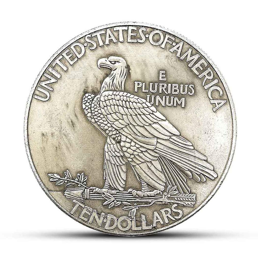 YukaBa MarshLing Antique Liberty Coin – Brass Silver-Plated Ten-Dollar Replica