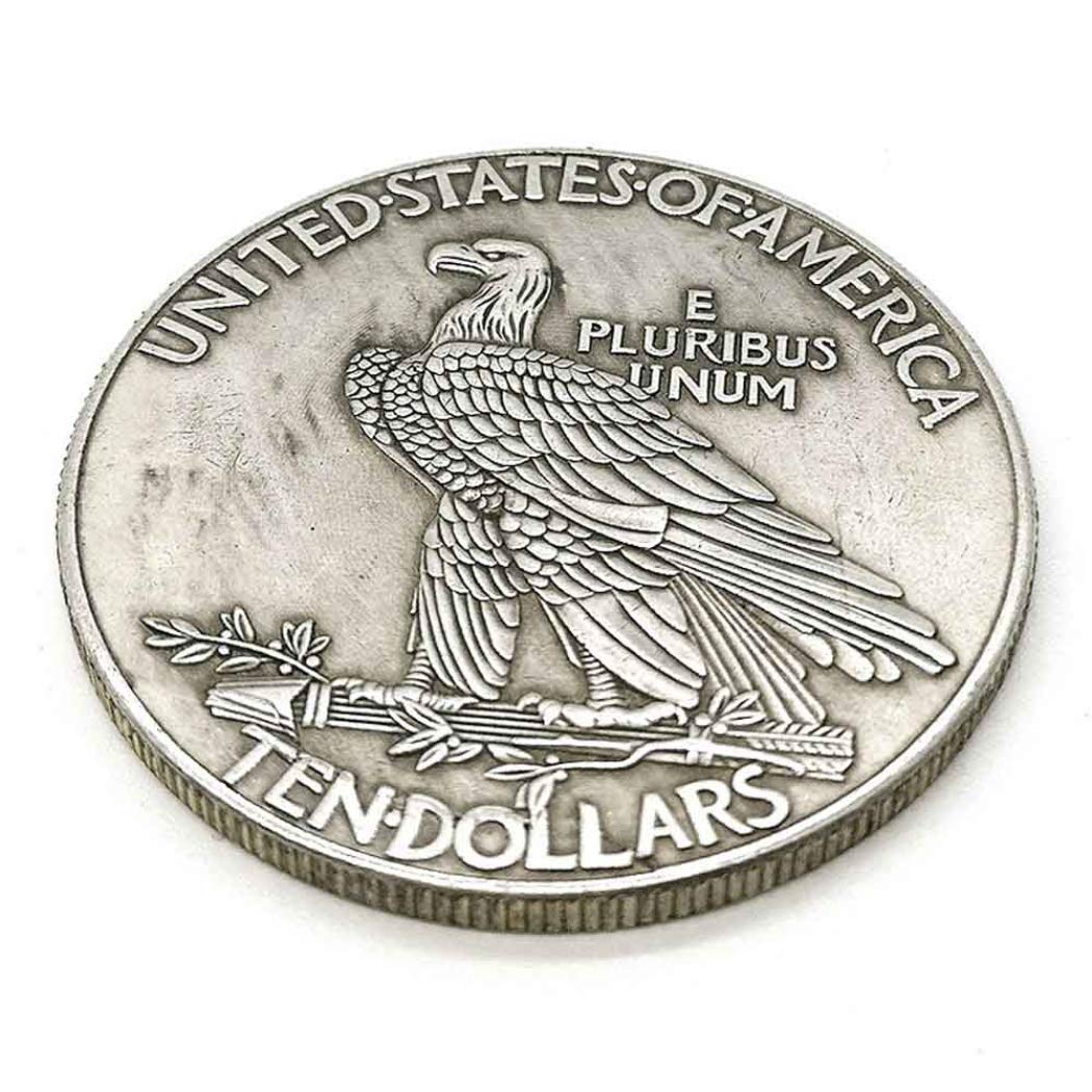 YukaBa MarshLing Antique Liberty Coin – Brass Silver-Plated Ten-Dollar Replica