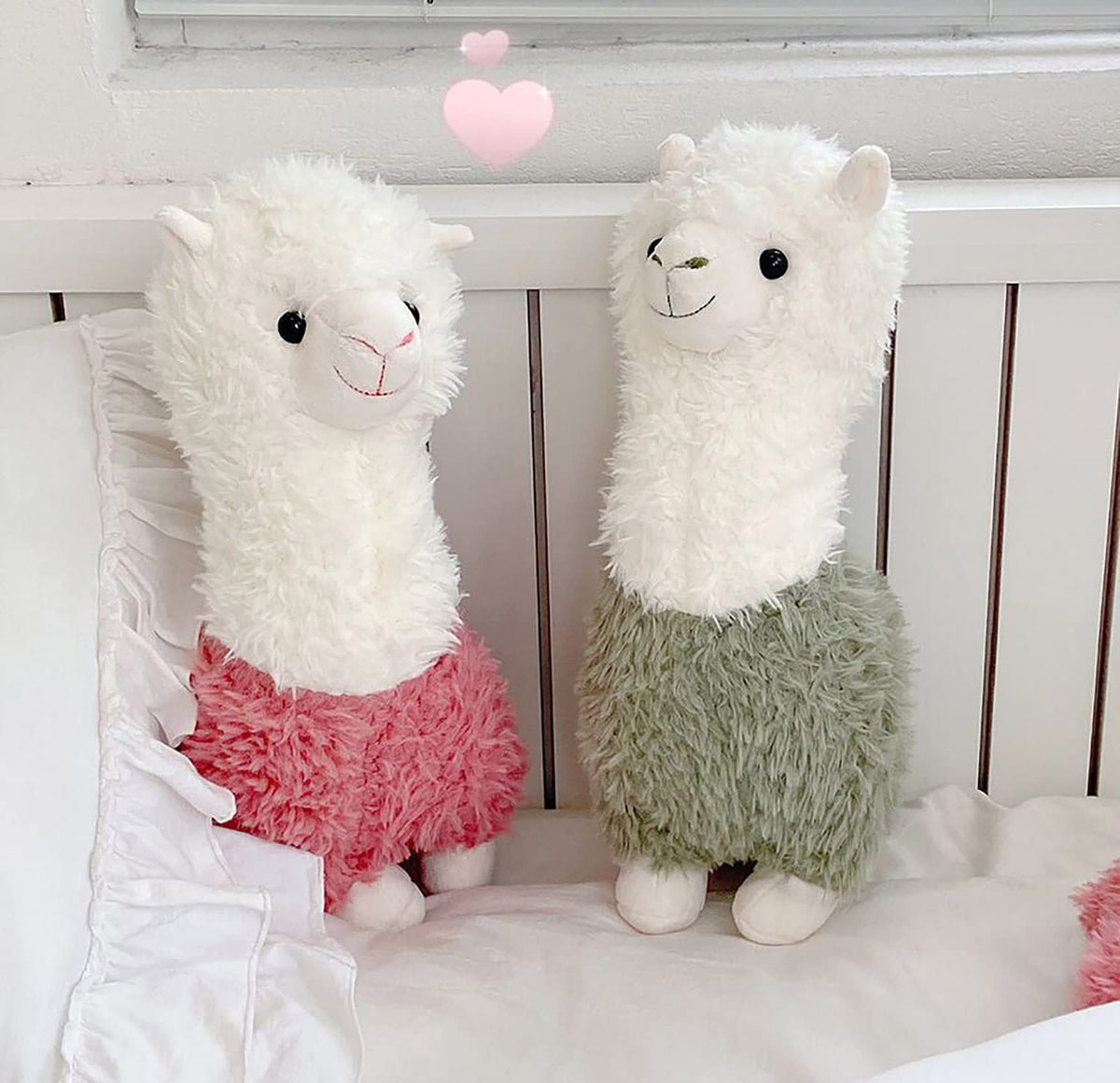 YUKOUQIAN Llama Stuffed Animal Plush - 9.8 Inch Alpaca Toy Set (2 Pieces)