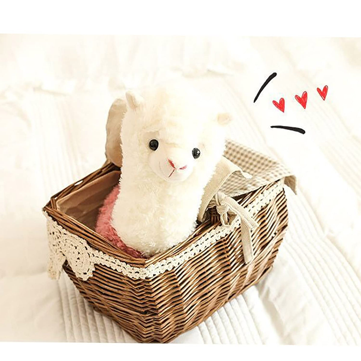 YUKOUQIAN Llama Stuffed Animal Plush - 9.8 Inch Alpaca Toy Set (2 Pieces)
