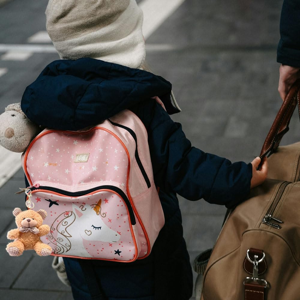 YUKOUQIAN Bear Stuffed Animal Keychain — 4.9-Inch Mini Plush for Kids