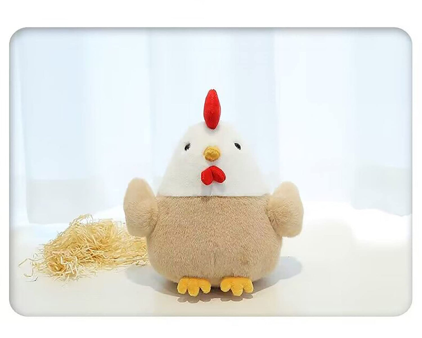YUKOUQIAN Chicken Plush Doll - 8 Inch Soft Stuffed Animal for Girls & Kids