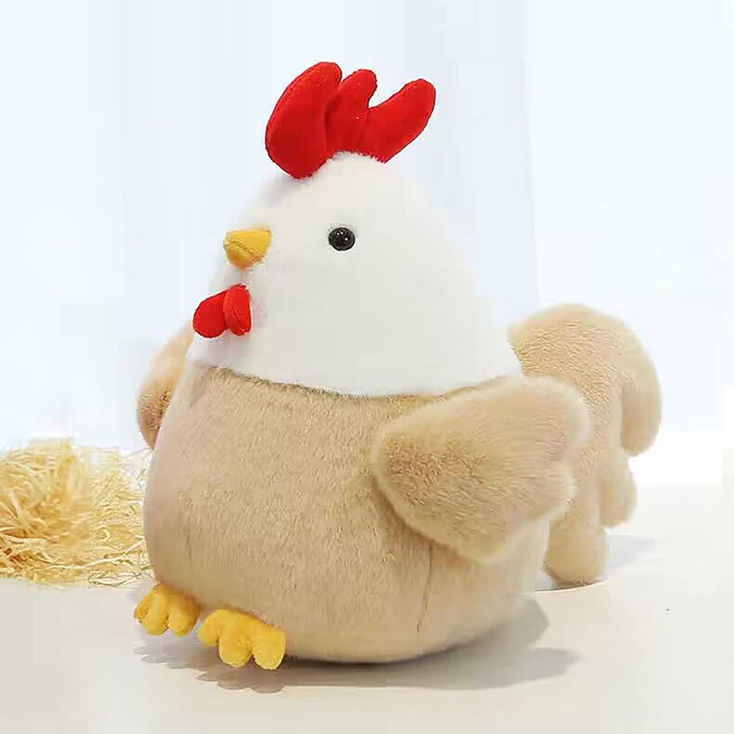 YUKOUQIAN Chicken Plush Doll - 8 Inch Soft Stuffed Animal for Girls & Kids