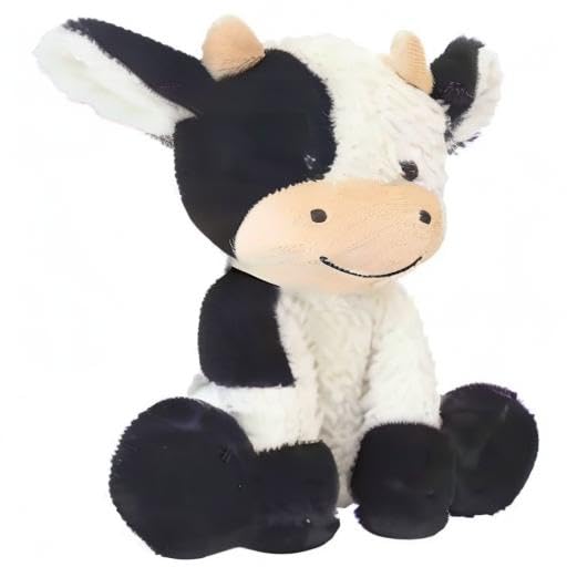 YUKOUQIAN Cow Stuffed Animal Plush 8-Inch Soft Toy – Cute Plush Cow for Kids