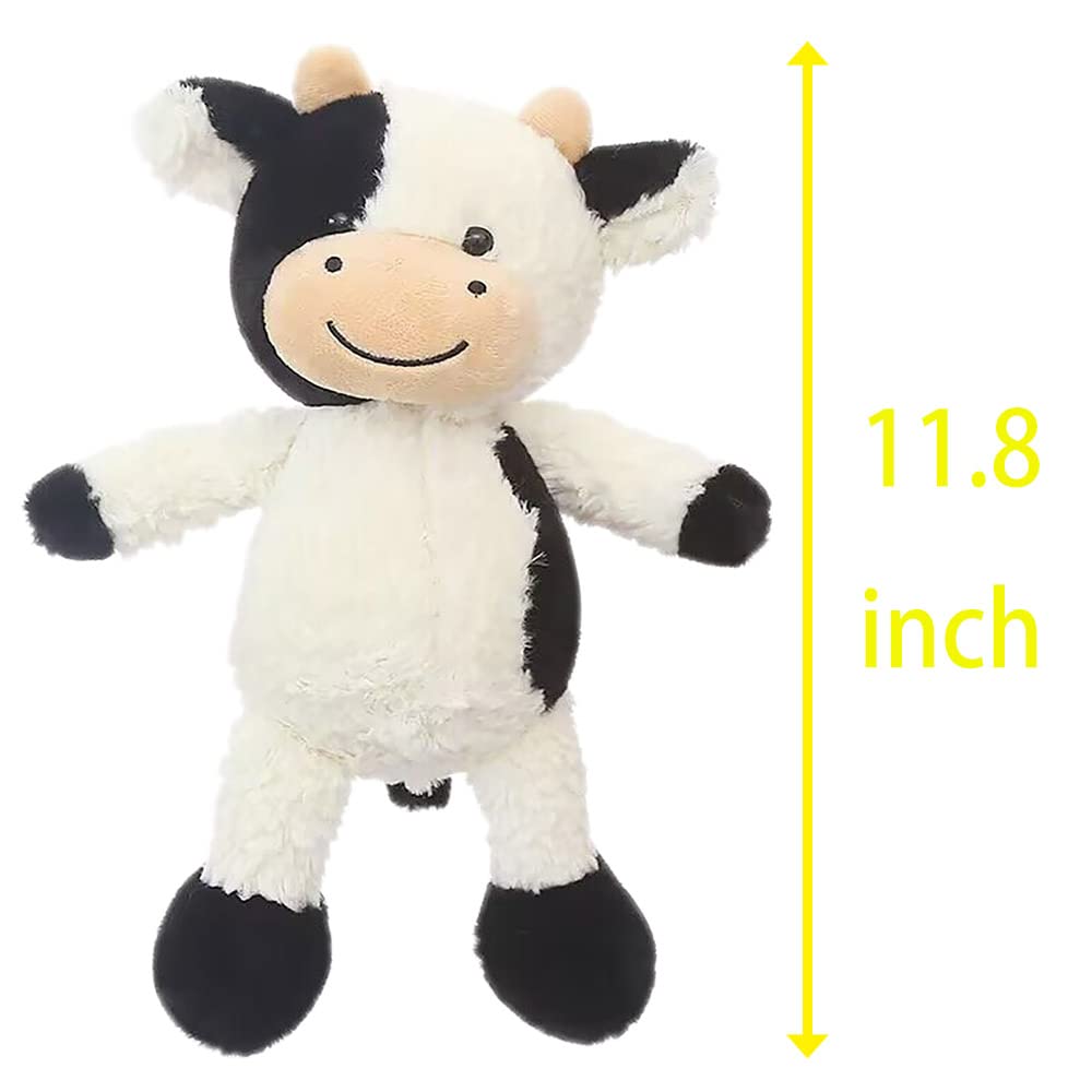 YUKOUQIAN Cow Stuffed Animal Plush Toy – Soft 9.8-Inch Cow Plush for Kids Gifts