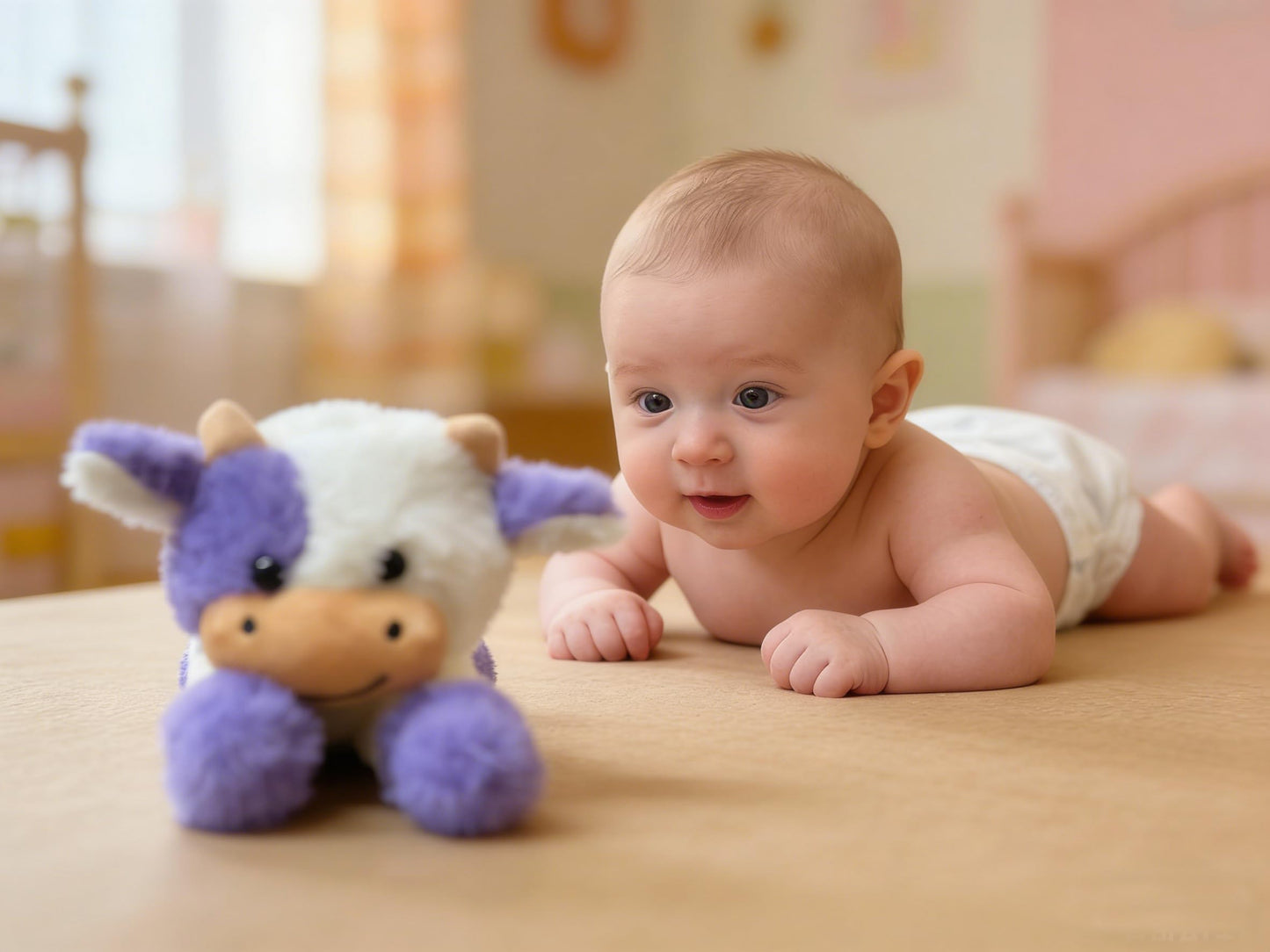 YUKOUQIAN 10-Inch Cute Cow Plush Toy for Girls & Boys | Soft Stuffed Animal