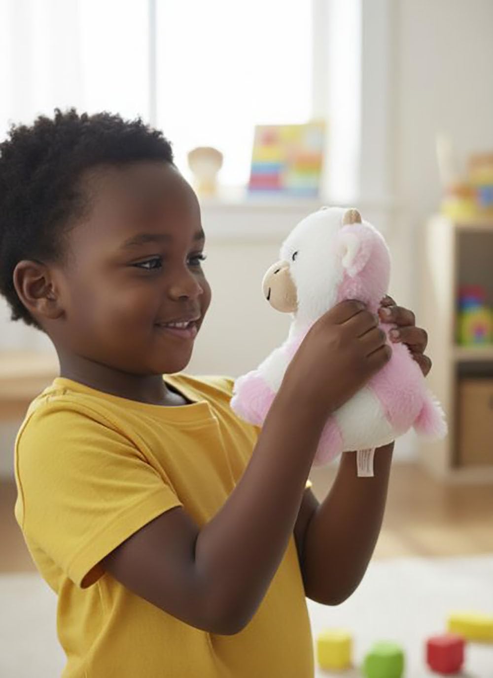 YUKOUQIAN Cute Cow Plush 8-Inch – Siting Cow Light Pink