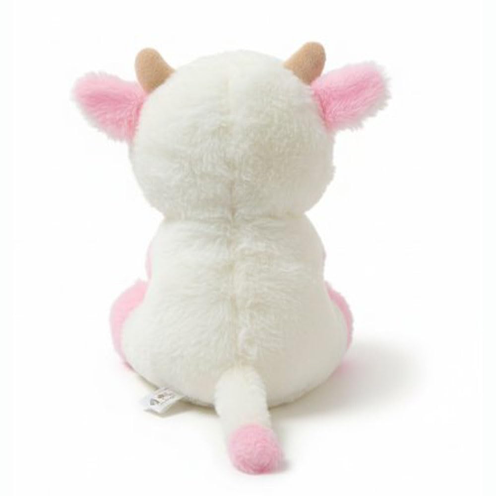 YUKOUQIAN Cute Cow Plush 8-Inch – Siting Cow Light Pink