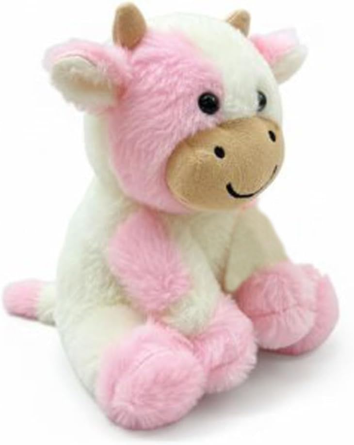 YUKOUQIAN Cute Cow Plush 8-Inch – Siting Cow Light Pink