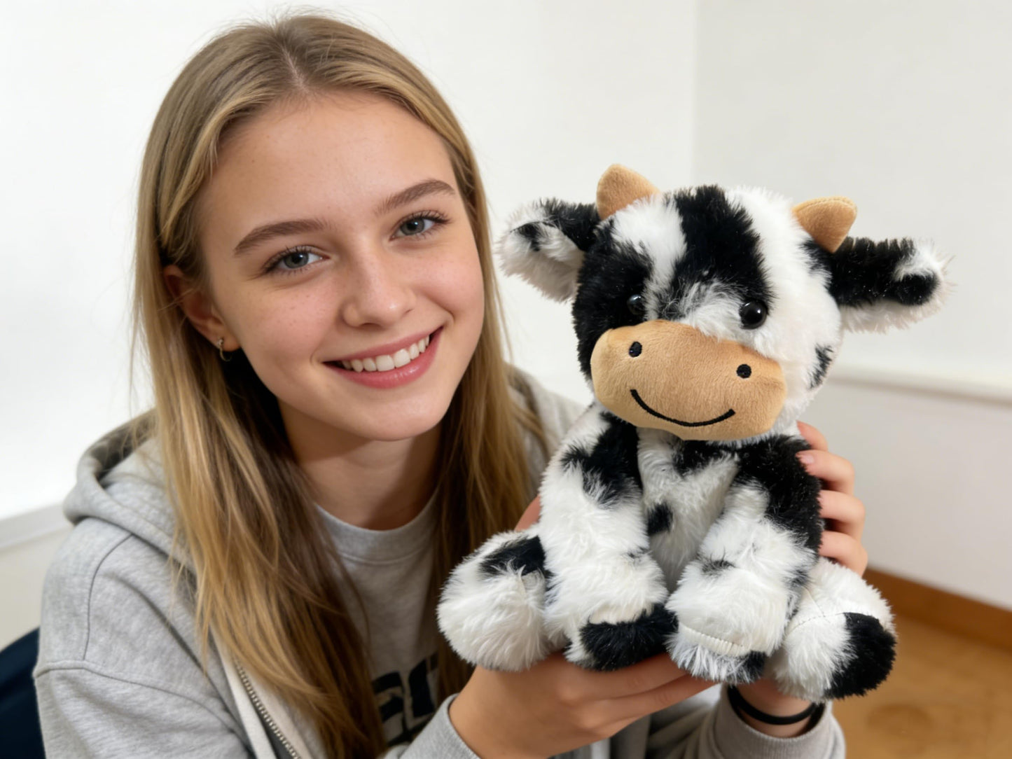 YUKOUQIAN Cute Cow Plush – 8-Inch Soft Stuffed Animal for Kids (Unique Patterns)