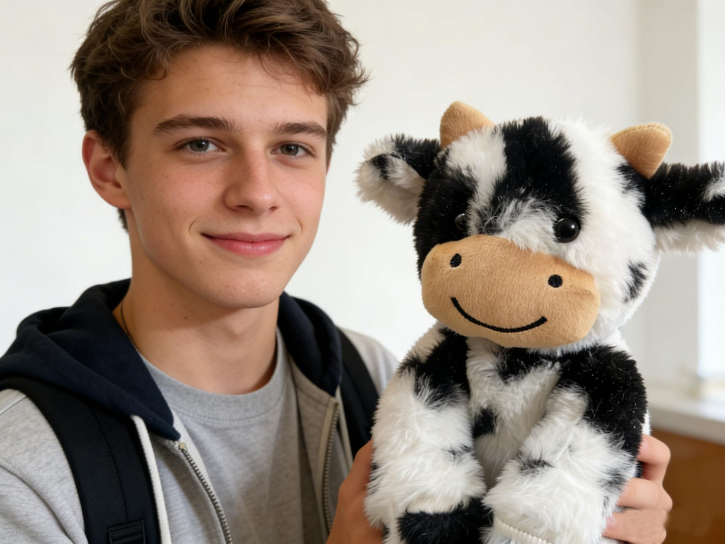 YUKOUQIAN Cute Cow Plush – 8-Inch Soft Stuffed Animal for Kids (Unique Patterns)