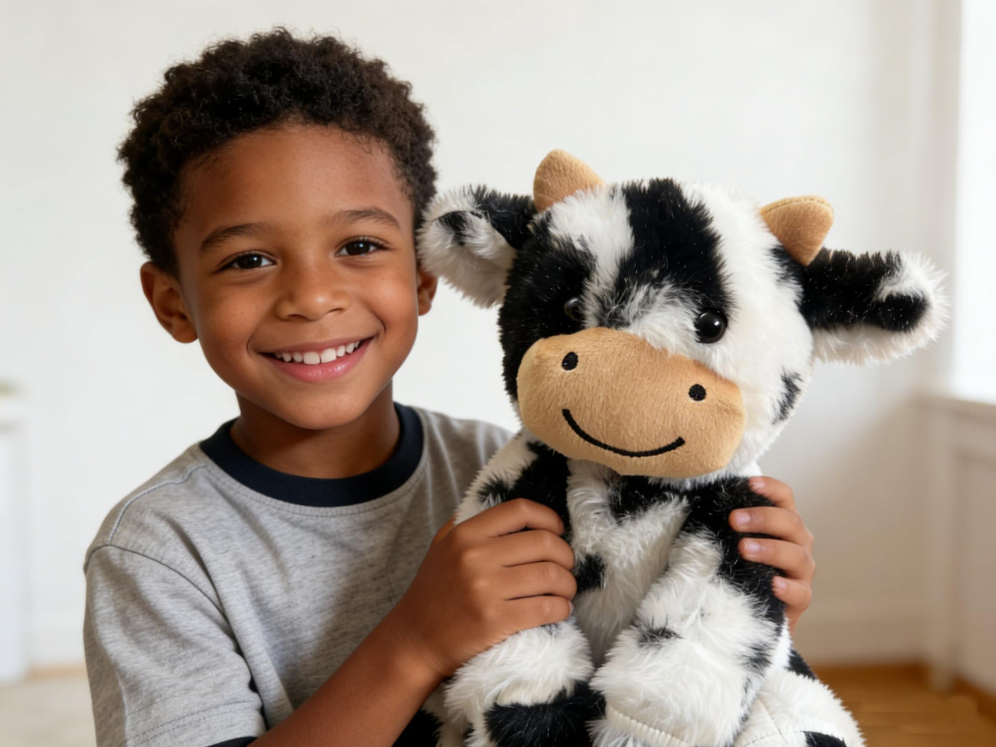 YUKOUQIAN Cute Cow Plush – 8-Inch Soft Stuffed Animal for Kids (Unique Patterns)