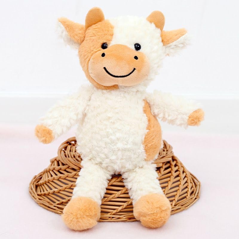 YUKOUQIAN Cow Plush Doll Toy - 11.8 inch Soft Plush Cow for Kids