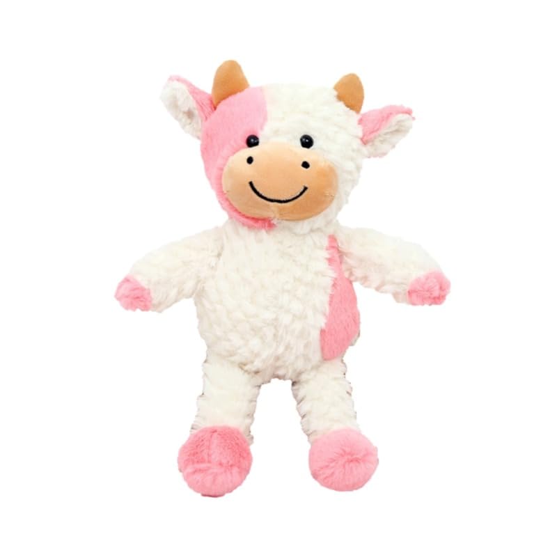 YUKOUQIAN Cow Plush Doll 11.8-Inch Pink - Soft Stuffed Animal Toy for Girls & Boys