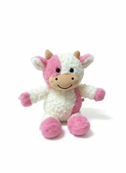 YUKOUQIAN Cow Plush Doll 11.8-Inch Pink - Soft Stuffed Animal Toy for Girls & Boys