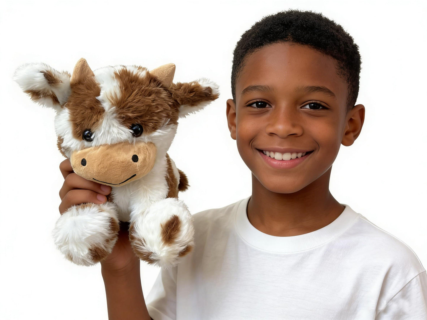 YUKOUQIAN Cute Cow Plush – 8" Soft Stuffed Animal for Kids, Unique Pattern Cow Doll