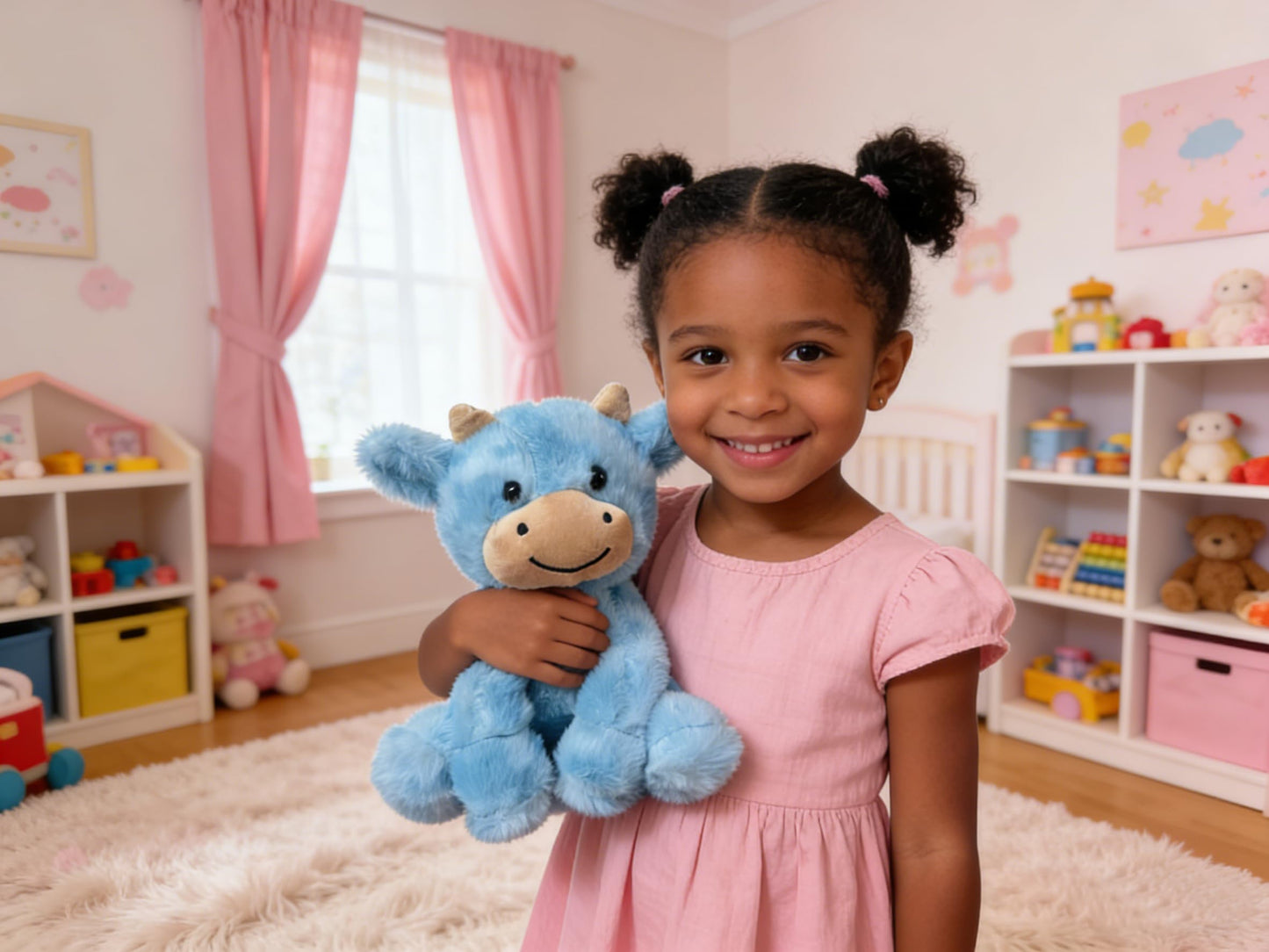 YUKOUQIAN Cute Cow Plush - 8 Inch CAI Blue | Soft Plush Toy for Kids