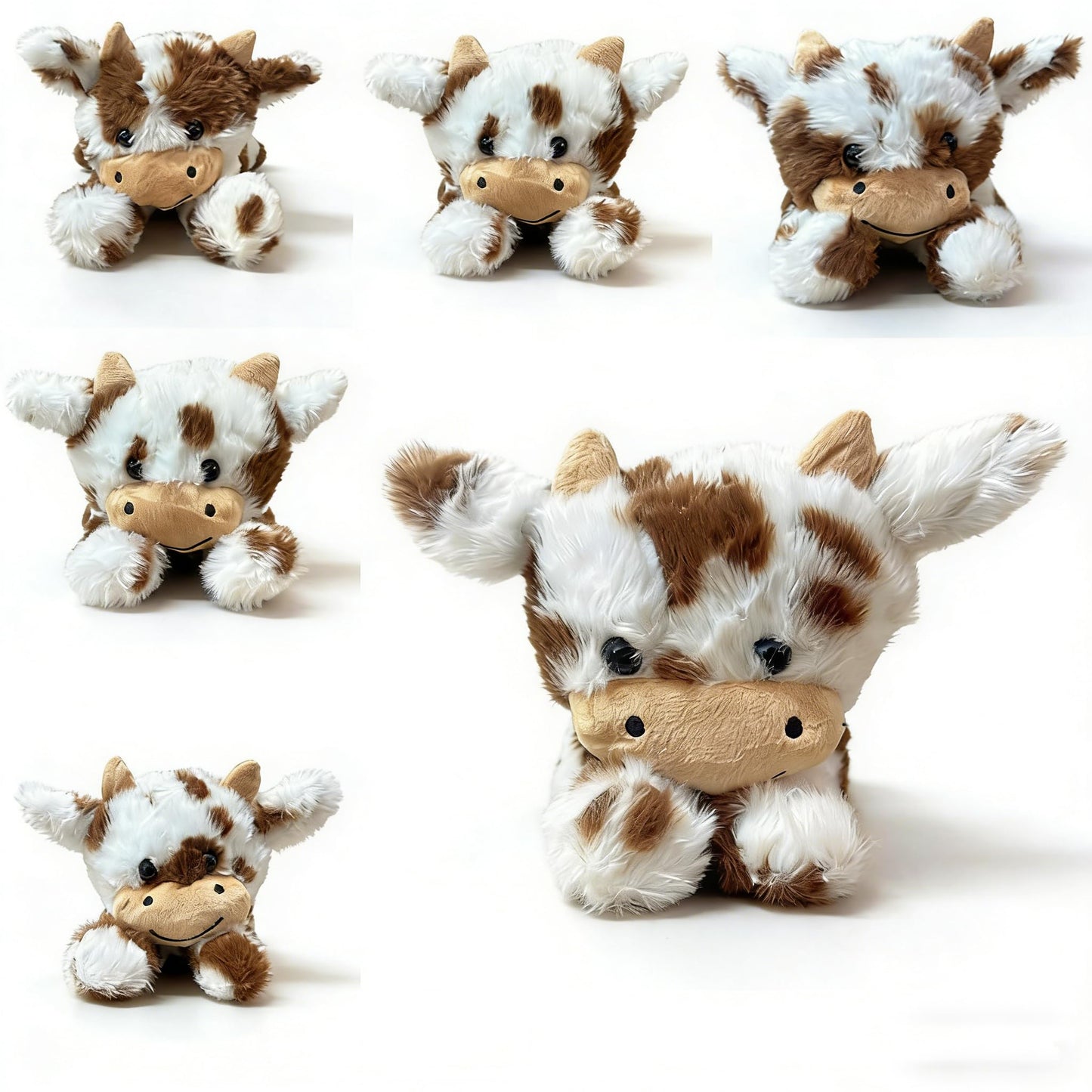 YUKOUQIAN Cute Cow Plush – 8" Soft Stuffed Animal for Kids, Unique Pattern Cow Doll