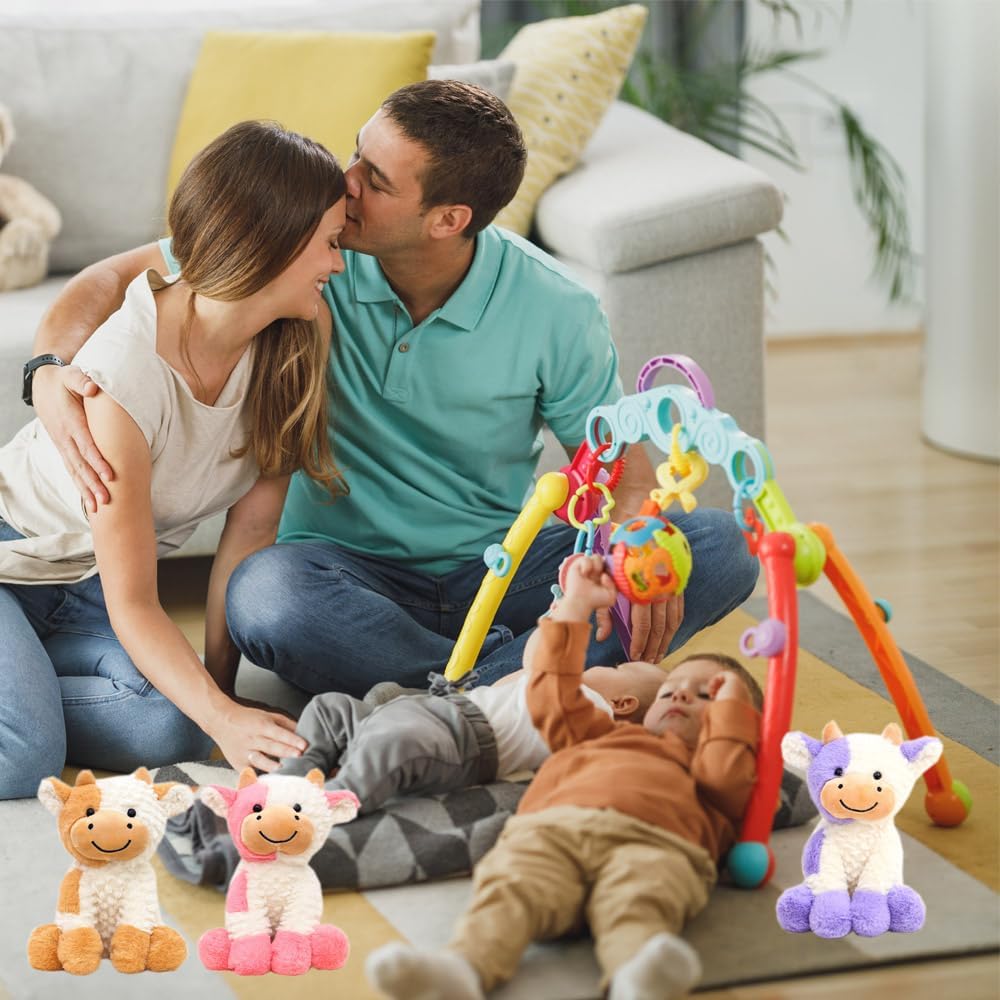 YUKOUQIAN Cute Cow Plush – 8-Inch Soft Cow Stuffed Animal for Kids