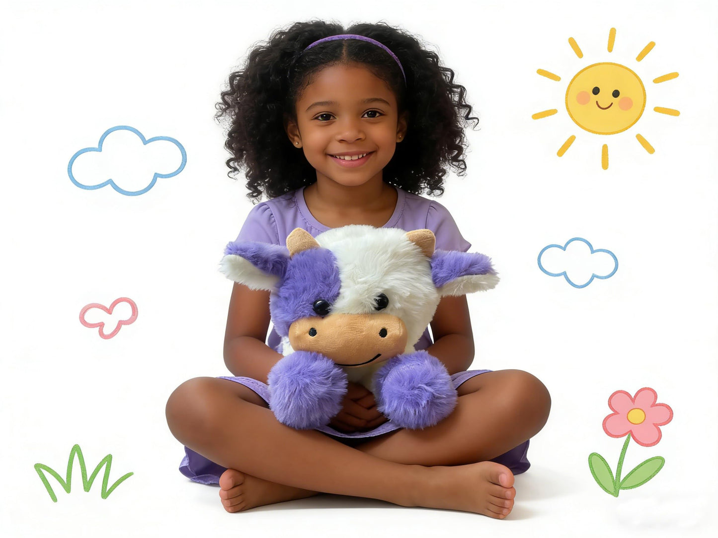 YUKOUQIAN 10-Inch Cute Cow Plush Toy for Girls & Boys | Soft Stuffed Animal