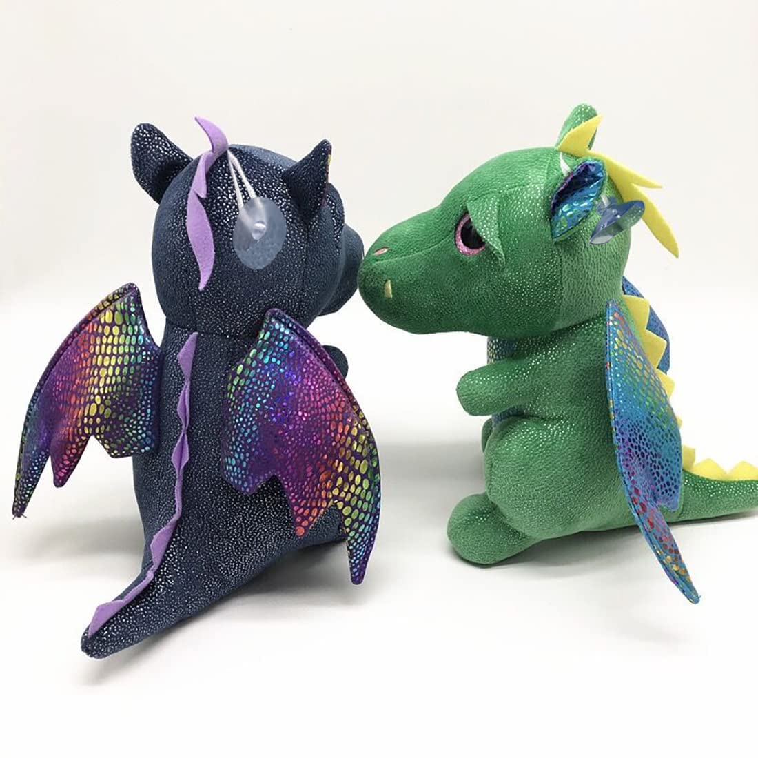 YUKOUQIAN Dragon Plush Doll – 10-Inch Cute Dragon Stuffed Animal for Kids, Black Dragon (25cm), Christmas Gift