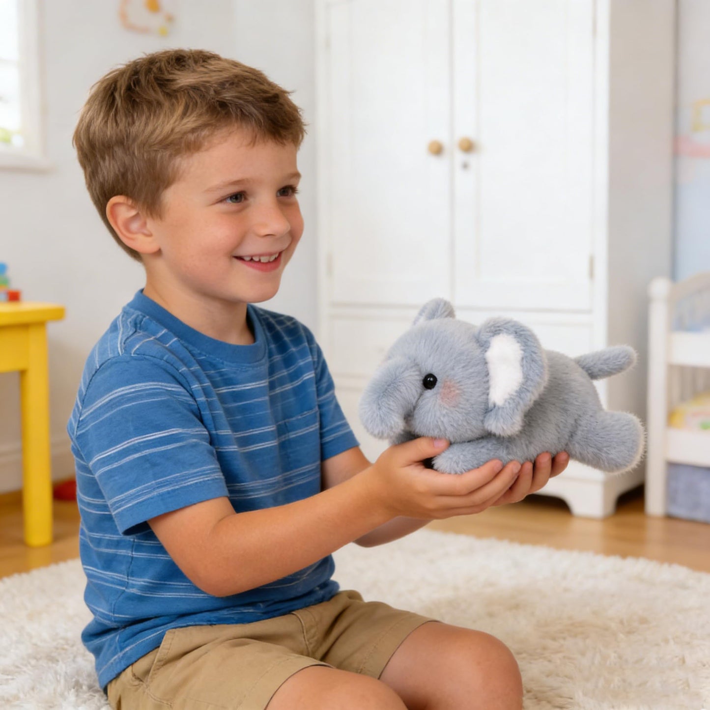 YUKOUQIAN Elephant Plush – 7-8 Inch Cute Stuffed Animal for Kids | Soft Plush Gift