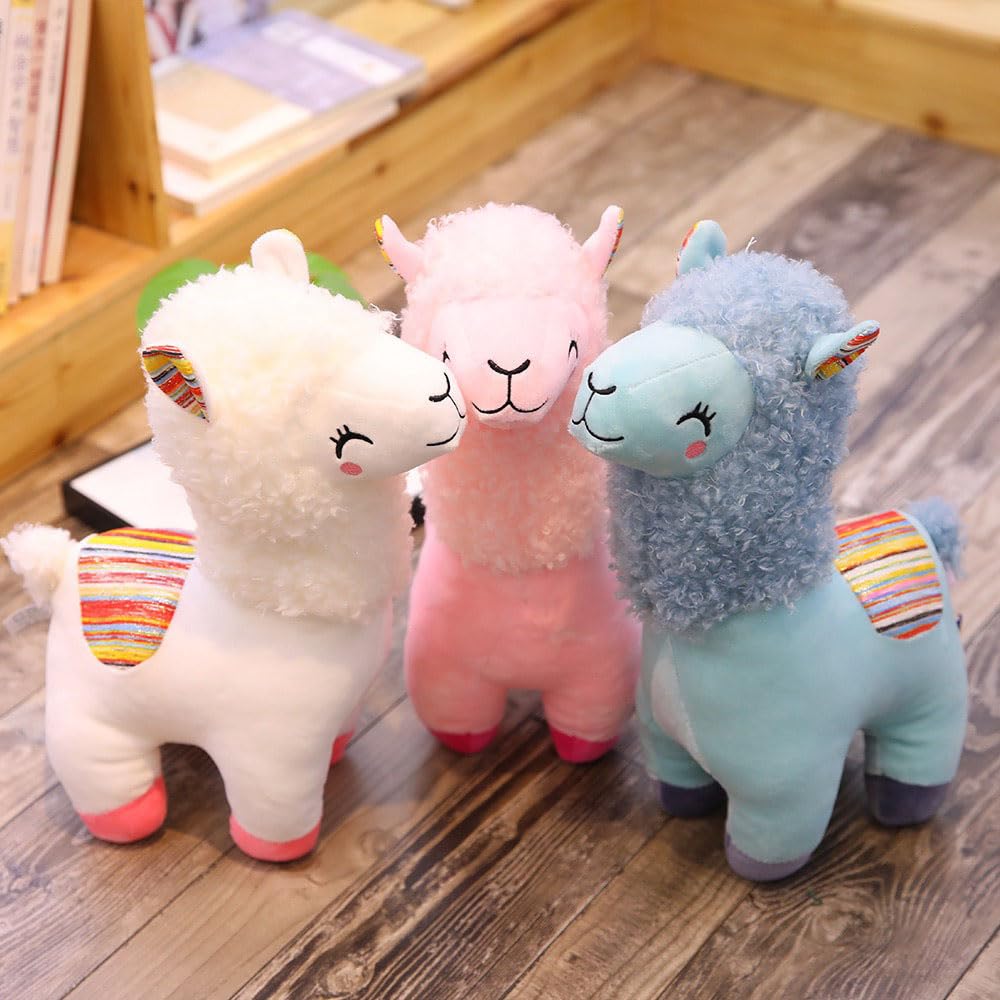 YUKOUQIAN Llama Stuffed Animal Plush Toy 10 Inch Pink Alpaca for Kids